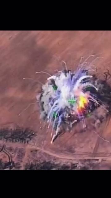 A video taken by an Orlan-10 UAV showing a Russian Iskander-M strike on a Ukrainian Buk-M1 TELAR смотреть онлайн