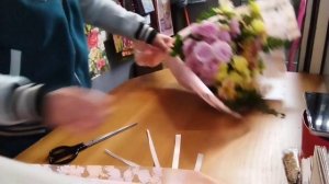 #Каскадный букет #сборка букета #упаковка букета