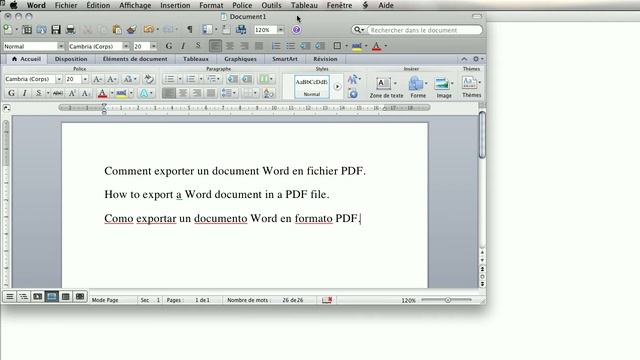 How to export a Word to PDF - Comment exporter un Word en PDF - Como exportar un Word en PDF смотреть онлайн