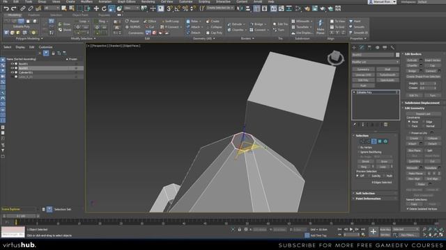 Finishing the Lamp Geometry #2 - 3DS Max Modelling Tutorial Course смотреть онлайн