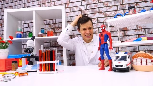 Человек Паук превратился в Венома! Доктор Ой ищет лекарство для супергероя. Игры в доктора для детей смотреть онлайн