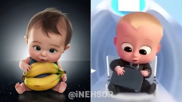 Baby Boss - Dance Monkey (cute Funny Baby) Funny Drawing Meme #babyboss #babydance