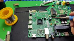 Как заменить гнездо антенны телевизора. Подробно. DEXP H39E7000C