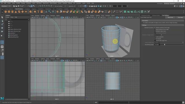 How to make mug in Maya - Part 1 - 3D Modeling Tutorial for Beginners смотреть онлайн
