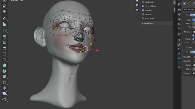 W.I.P. Female face retopologing in Blender 2.93.1 смотреть онлайн