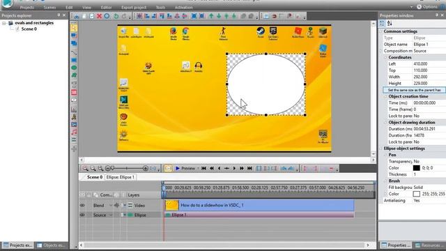How To Use Ovals And Rectangles In VSDC