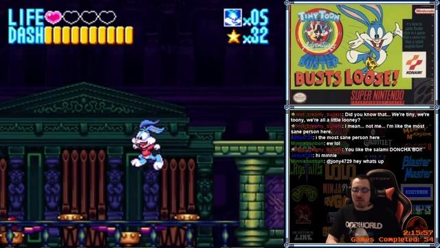 [55] Tiny Toon Adventures: Buster Busts Loose! (SNES) - RetroMasochism смотреть онлайн