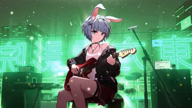 Ушастая Гитаристка | Anime Girl Playing Guitar - Живые Обои смотреть онлайн