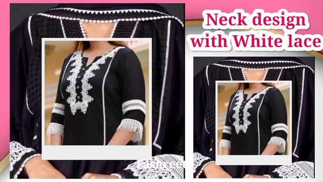 New Neck Design Ideas with White Lace For Kurti/Blouse 2023 | Beautiful Neck Design смотреть онлайн