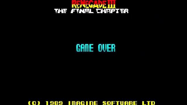 Renegade III The Final Chapter Review for the Sinclair ZX Spectrum by John Gage смотреть онлайн