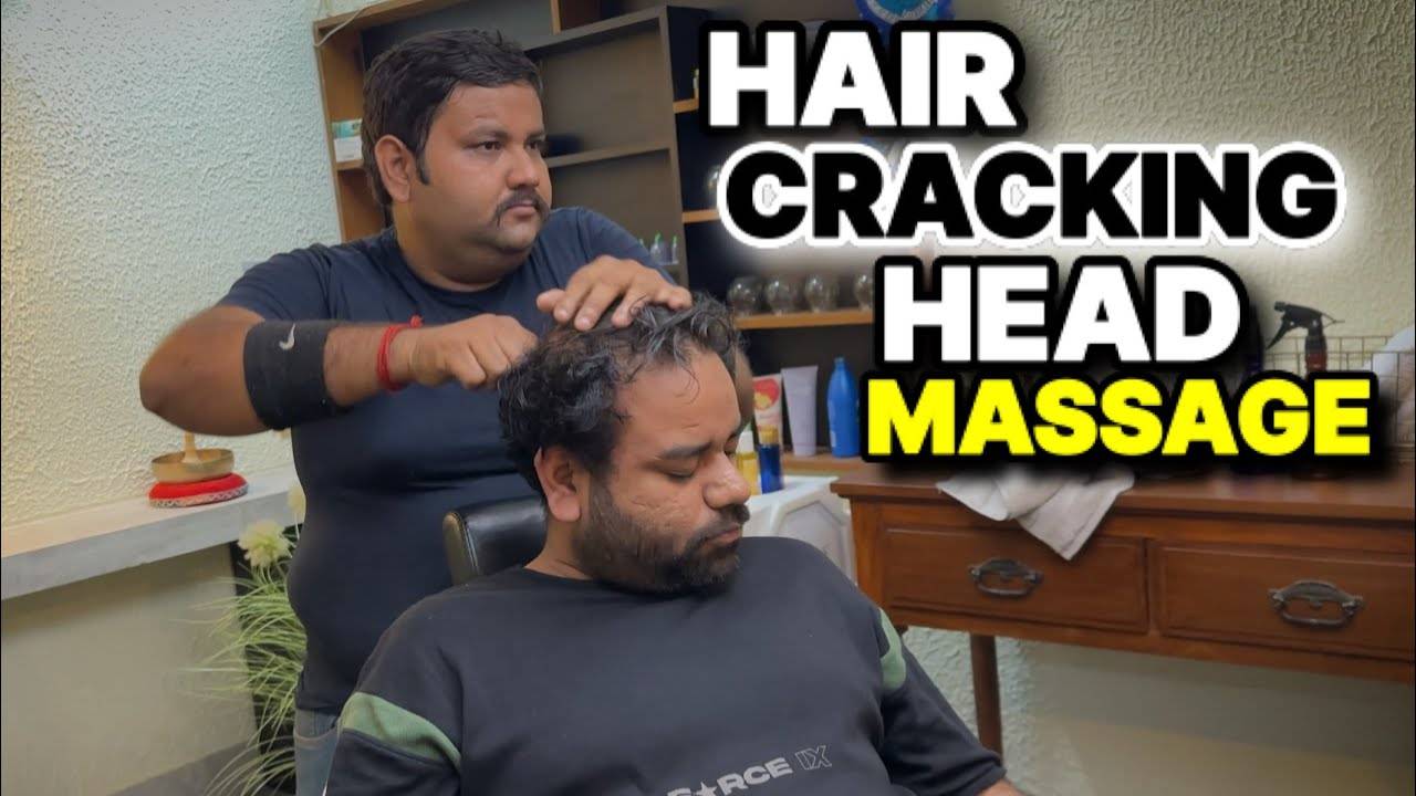 Shambhoo Barber Hair Cracking Head Massage With Loud NeckCrack смотреть онлайн
