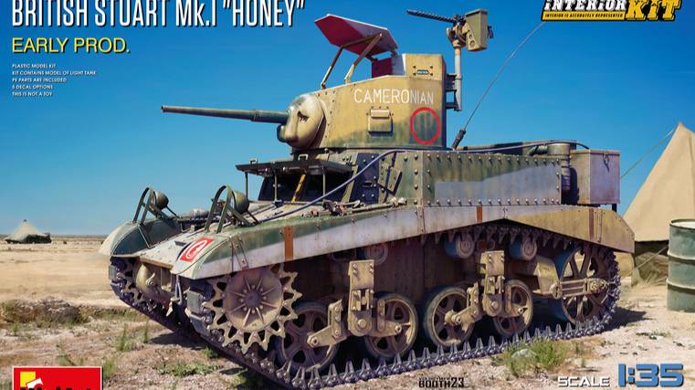MiniArt 1/35 35421 British Stuart Mk.I Honey Early Pr. распаковка