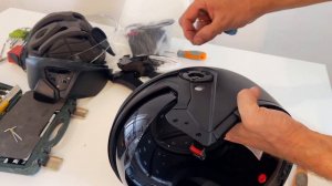 How to disassemble HJC RPHA 90s flip up helmet  for painting