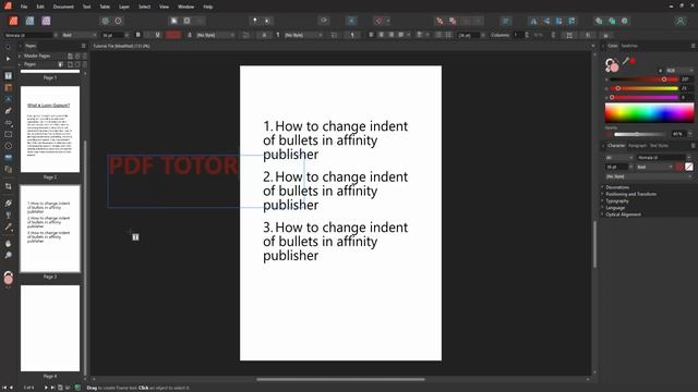 How To Add Watermark To Certain Pages In Affinity Publisher