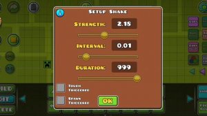 Как сделать тряску в Geometry Dash