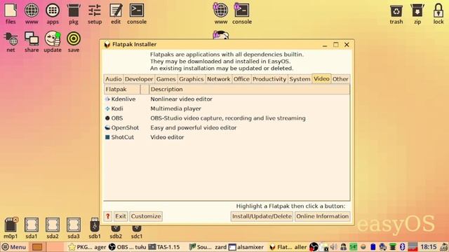 EasyOS 5.4 OBS Studio Test 🐧️