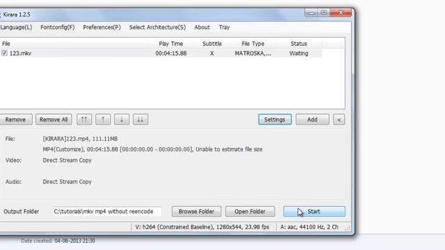 Convert mkv (with h264/aac) to mp4 without re-encoding in few seconds - Fastest way смотреть онлайн