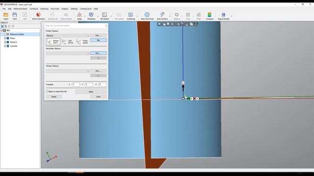 QS Tutorials_ Align By Using Coordinate System - How To Do Reverse Engineering With QUICKSURFACE