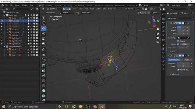 Star Wars Stormtrooper Helmet Modeling in Blender - (Timelapse) смотреть онлайн