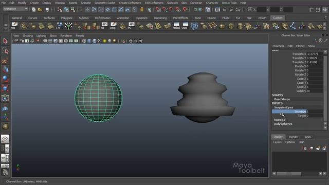 The Maya Toolbelt - Blend Shape - Part 1 смотреть онлайн