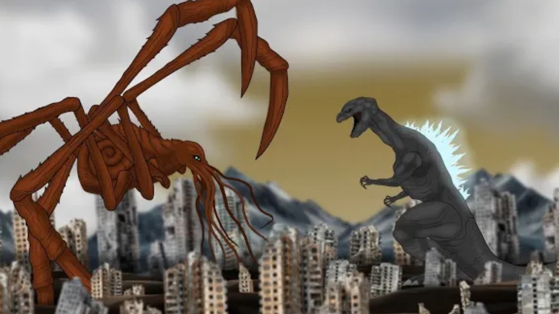 Гидзила гребовидное облако против титана сцылы часть 2 смотреть онлайн