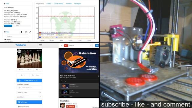 Matt Davis' 3d Printer Live Stream Space Race Chess Set - King - N1 смотреть онлайн