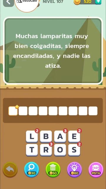 Acertijo Mental - Nivel 107 Muchas lamparitas muy bien colgaditas, siempre encandiladas y nadie las смотреть онлайн