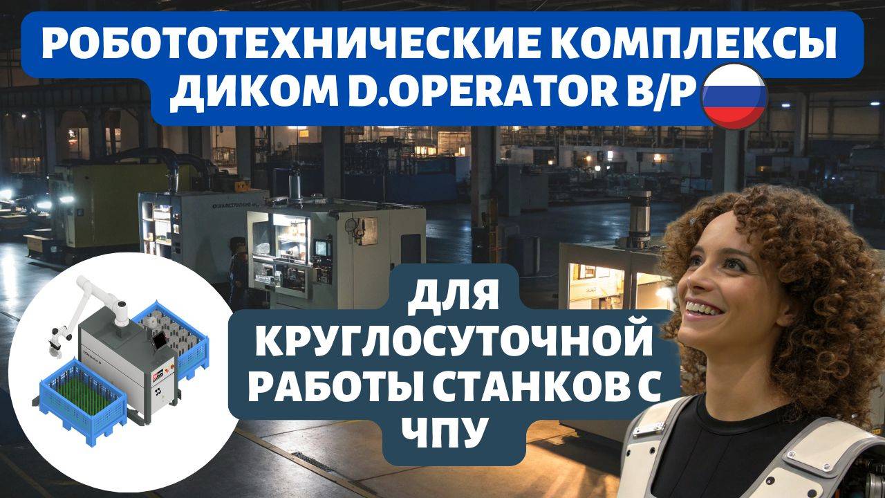 Робототехнические комплексы ДиКом D.Operator (Россия) для круглосуточной работы станков с ЧПУ 🌟⚙️ смотреть онлайн