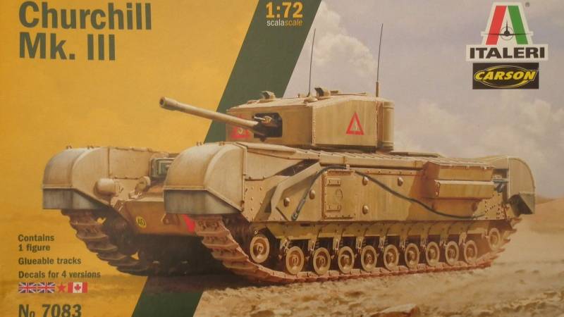 Распаковка Italeri 1 72 7083 Churchill Mk. III
