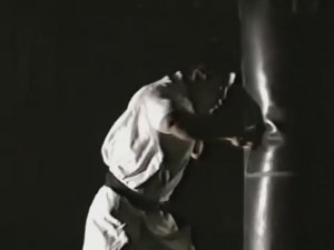 Kyokushin kumite training