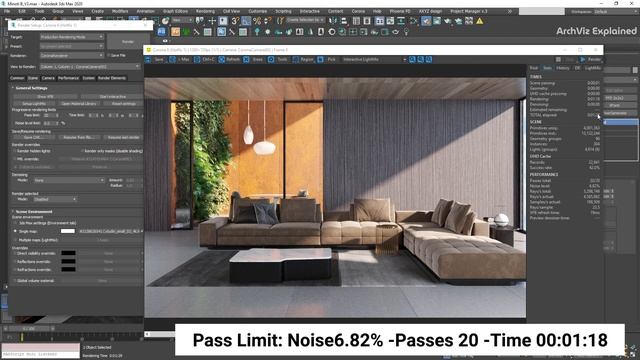 Progressive Rendering Limits Options in Corona Render смотреть онлайн