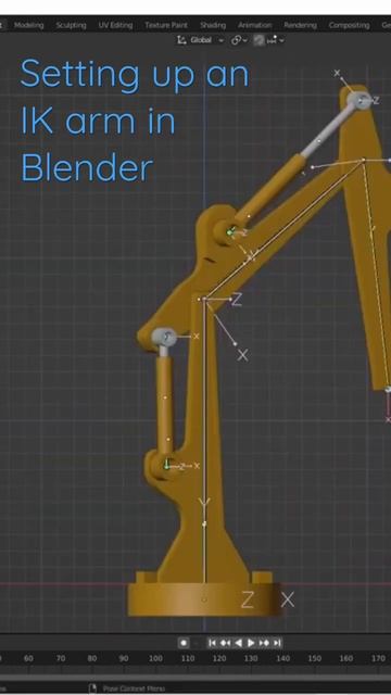 Setting up an IK arm with constraints in Blender смотреть онлайн
