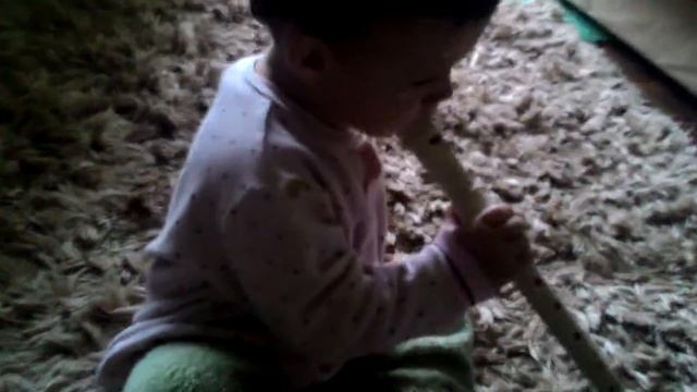 Малышка Евгения в годик играет на флейте смотреть онлайн