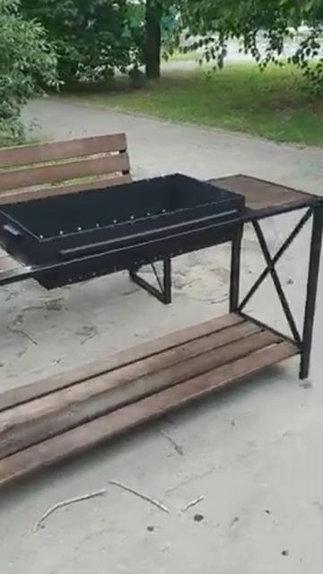 Мангал Loft в комплекте со скамейкой смотреть онлайн