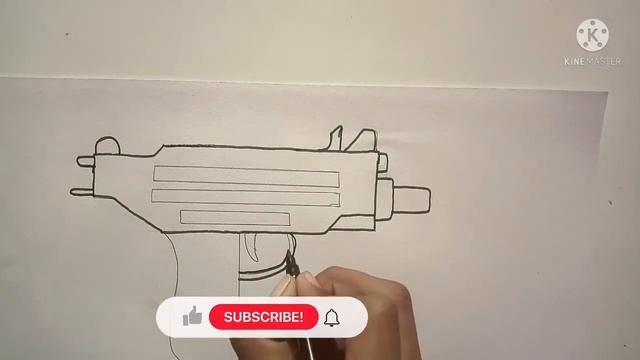 How To Draw UZI Gun | Pubg UZI Gun Drawing | Easy Gun Drawing смотреть онлайн