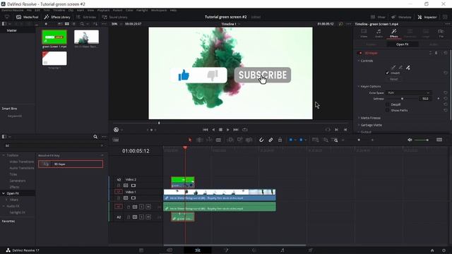 How to remove green screen(Davinci Resolve)Malay Version смотреть онлайн