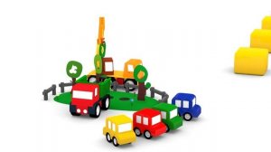 4 машинки - Развивающие мультики для детей - Фруктовый сад