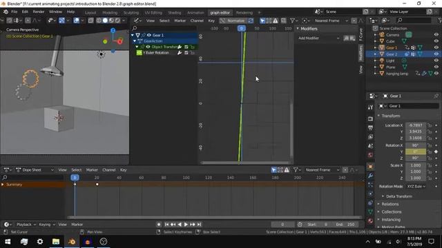 introduction to Blender 2.8 (graph editor) смотреть онлайн