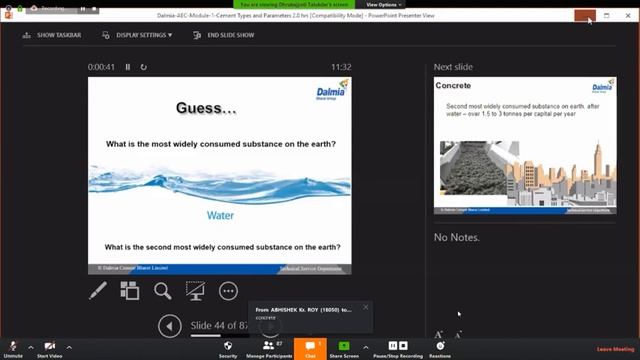 Webinar on Properties of Cement and Basics of Concrete by Mr. Dhrubajyoti Talukdar of Dalmia Cement смотреть онлайн