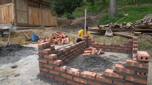 Technique Building Water Tank With Red Brick And Cement, BUILD LOG CABIN - My Bushcraft / Nhất смотреть онлайн