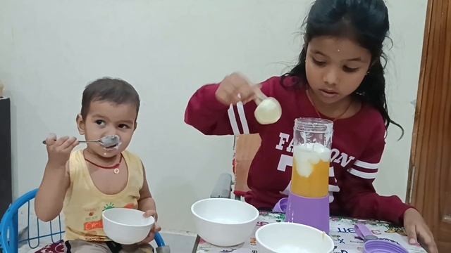 ANVI PAPA😍 summer🌞🏖️ special mango 🥭 lassi prepared by ANVI 😍 #you toTry it смотреть онлайн