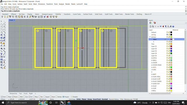 Basic Kitchen Design in (Rhinoceros 3D) Part 2 смотреть онлайн