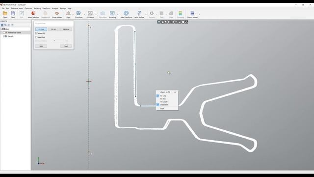 QS Tutorials_ Automatic Fillet In 2D Sketch - How To Do Reverse Engineering With QUICKSURFACE