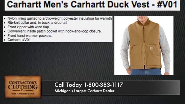 Carhartt Duck Vest/Arctic Quilt Lined - Metro Detroit смотреть онлайн