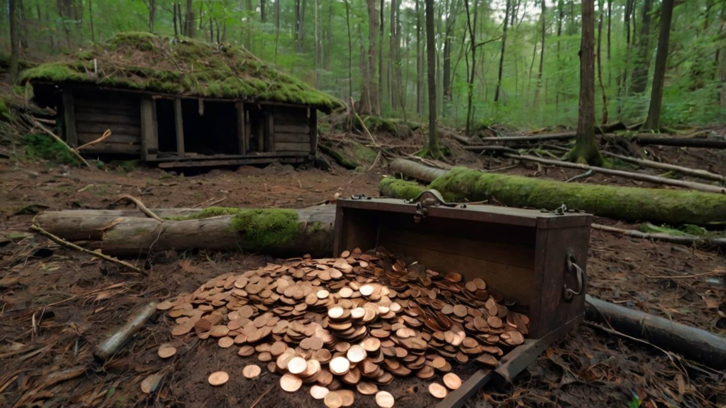 ОБНАРУЖИЛА МЕСТО С СОКРОВИЩАМИ - ОНИ СПРЯТАНЫ ПОД СЛОЕМ ВРЕМЯНИ И ПРИРОДЫ. ПОИСК МОНЕТ В ЛЕСУ смотреть онлайн