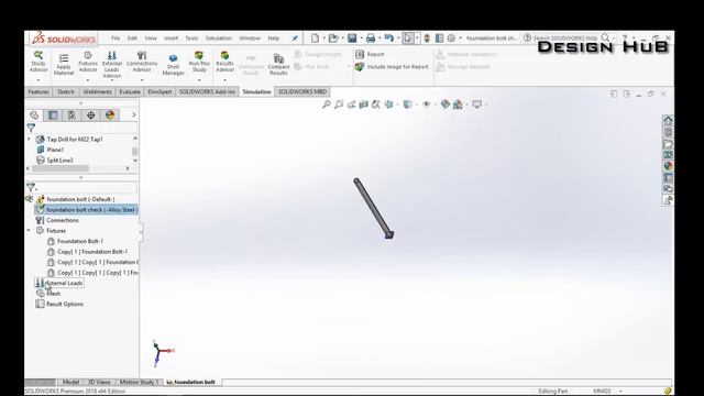 how to check bolt strength of foundation bolt ; -in solidworks simulation смотреть онлайн