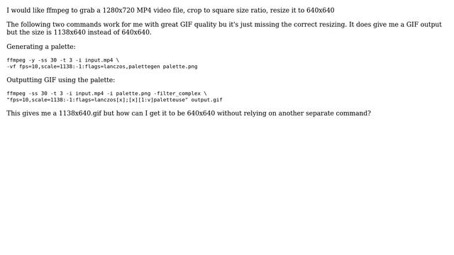Using ffmpeg, how can I convert an MP4, crop and resize to GIF? смотреть онлайн