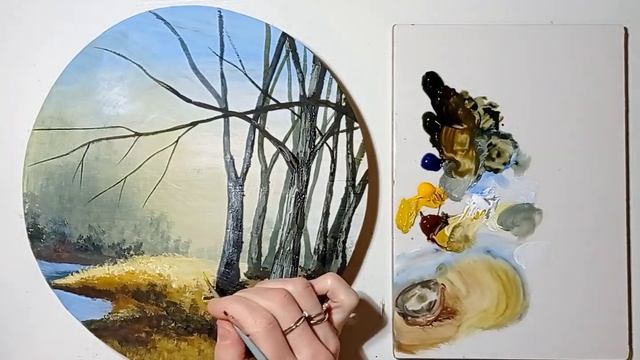 Лучи солнца☀Дерево, акрил ø25#живопись#люблюприроду#drawtogether#su#rays #nature#солнце#лучи смотреть онлайн