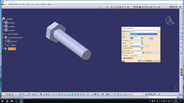 Tornillo Metrica 6 con Catia смотреть онлайн