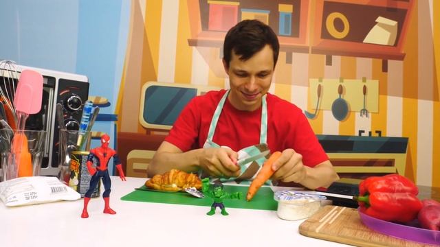 Человек Паук готовит завтрак! Простые рецепты для детей и игры супергероев смотреть онлайн